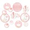 Big Dot of Happiness One Silly Goose Pink Large Confetti, Girl 1st Birthday Party Table Decorations, Giant Confetti Centerpiece - 27 Count Circles
